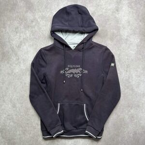 Equiline Equestrian Life Hoodie Pullover Navy Blue Size SM Italy Contemporary